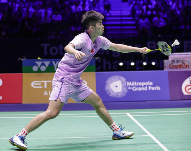 翁泓阳在第, Qu, 男单决赛